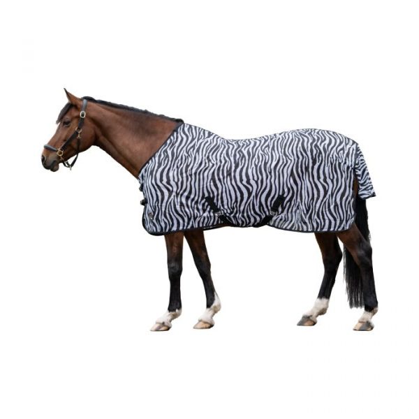 HKM Manta anti-moscas -Zebra- con cinturón cruzado