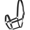 Cabezada de cuero Diamond STAR negro/plata - Imagen 4