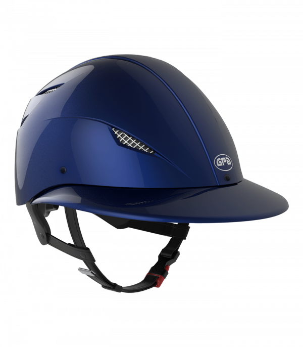 GPA Casco de equitación EASY First Lady HYBRID azul oscuro brillante
