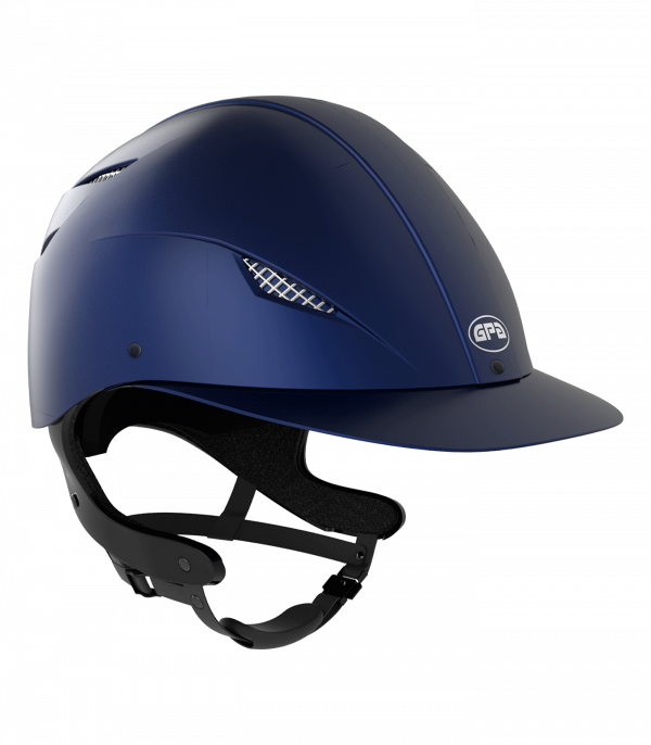 GPA Casco de equitación EASY EVO TLS azul oscuro mate