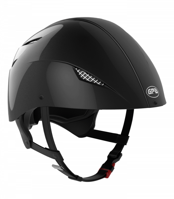 GPA Casco de equitación Jock Up HYBRID negro brillante