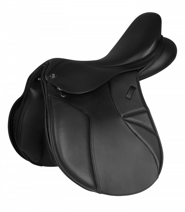 Silla de montar para salto Comfort, piel negro