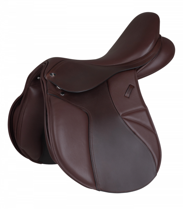 Silla de montar para salto Comfort, piel marrón