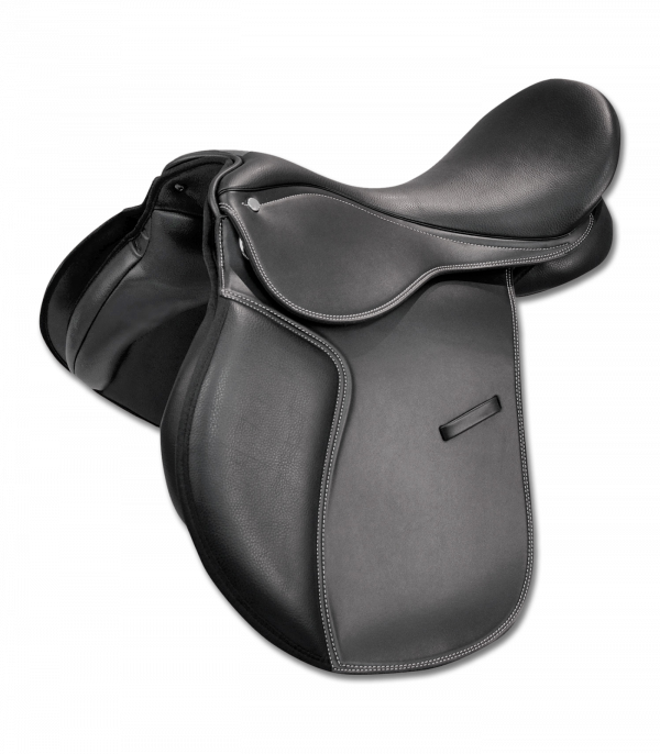 Silla de montar para concurso completo Economic Synthetic, poni negro
