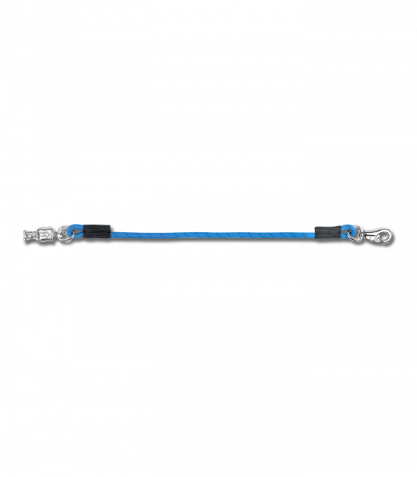 Cuerda elástica para box y cuadra, 90 cm celeste/negro