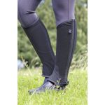 HKM Polainas de cuero artificial con parte elástico