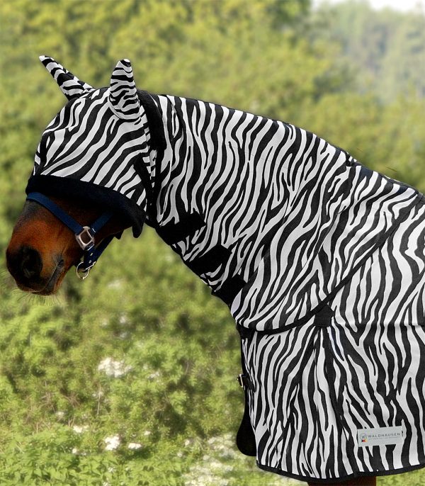 Cuello antimoscas Zebra negro/blanco