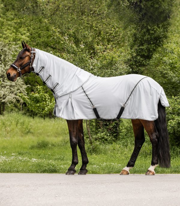 Manta mosquero PROTECT con cuello removible gris plata/gris