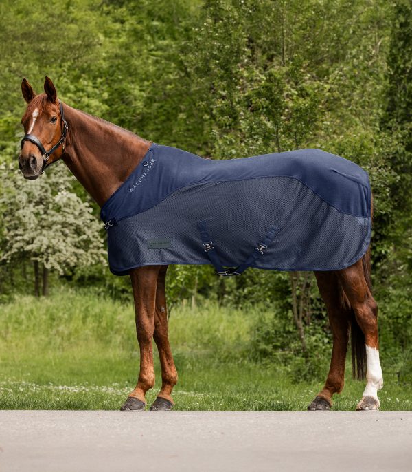 COMFORT Manta polar con mosquero azul noche