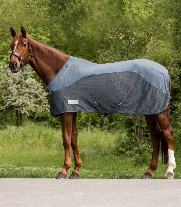 COMFORT Manta polar con mosquero azul tiza
