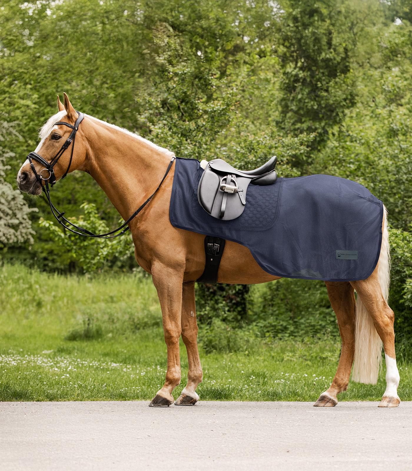 Manta de paseo con mosquero COMFORT azul noche