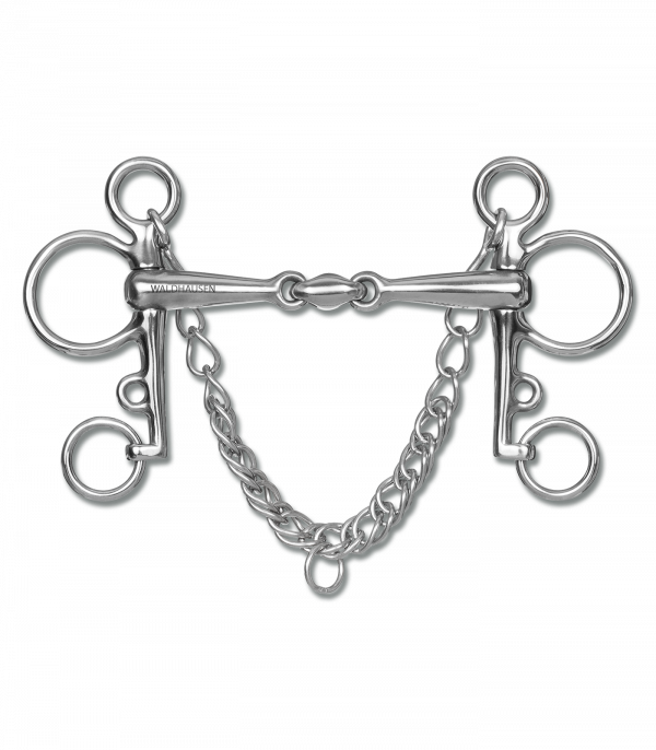 Bocado Pelham con doble articulación, macizo Tamaño: 14,5 cm