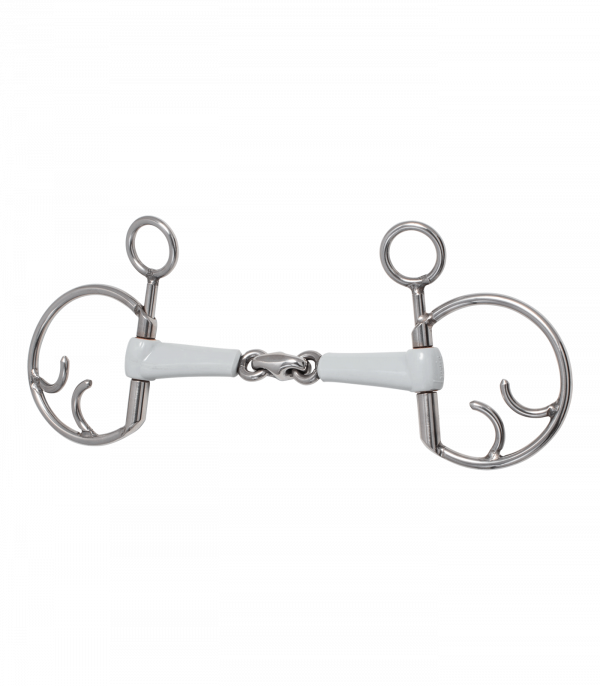 Bocado combinado de Kimblewick beris, articulación doble medium