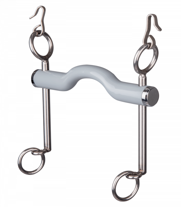 Bocado de doma largo con barra curvada para la lengua de beris duro