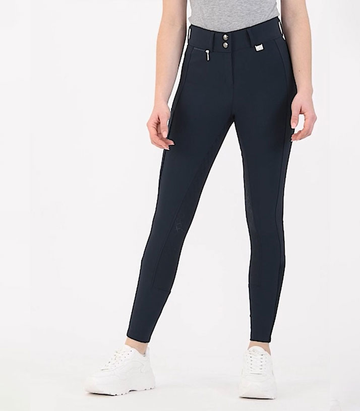 Pantalones de equitación Micro Sport Silikon High Waist blanco - Imagen 3