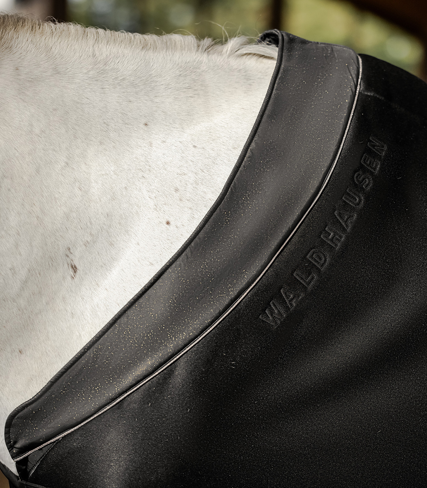 Manta para absorber el sudor en tejido de punto Phoenix negro - Imagen 2