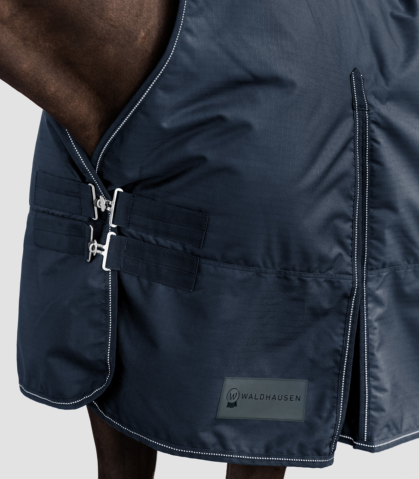 Manta para exterior NORDIC, High Neck, Light azul noche - Imagen 6