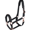 Cabezada para trabajar con ramal Rosé negro - Imagen 3