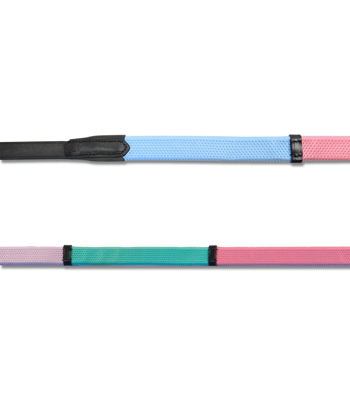 Riendas de cuero engomado STAR Rainbow negro