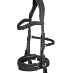 Cabezada con serreta de cuero anatomic negro