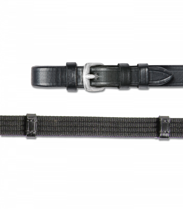 Waldhausen Riendas de cuero negro