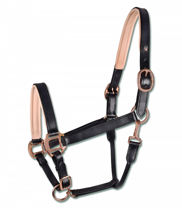 Cabezada de cuero Waldhausen X-Line Rosé negro