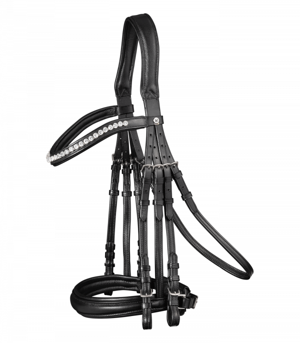 Brida para bocado Waldhausen X-Line Supersoft negro