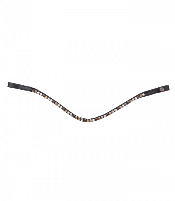 Frontalera X-Line Waldhausen Glam, negra negro/marrón-oro-beis-plata