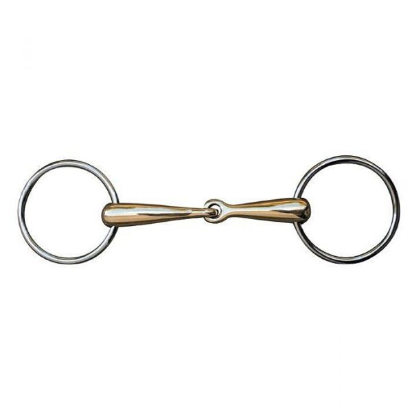 HKM Filete verdum, 16 mm, argentan, anillas de inox