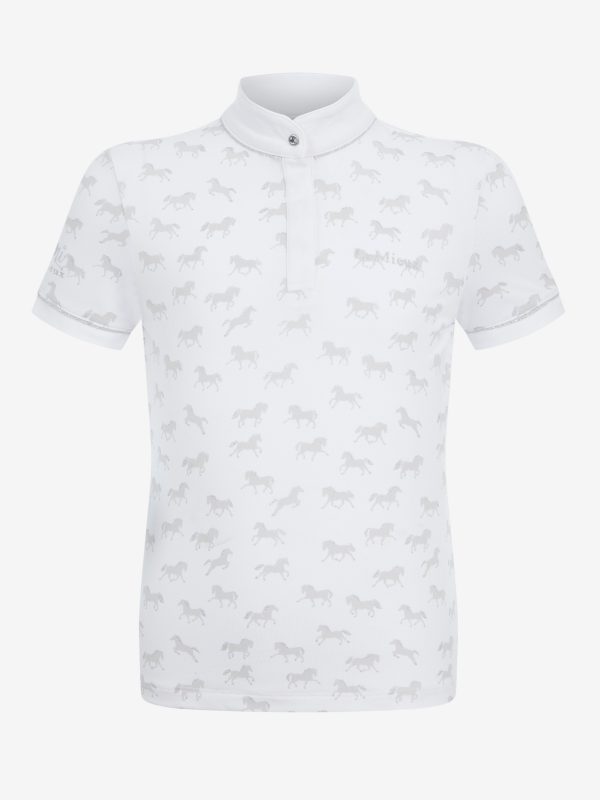 Mini Bella Show Shirt White/Ponies