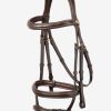 Kudos Double Noseband Bridle Havana/Brass - Imagen 2