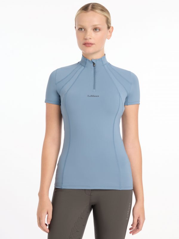 Mia Mesh Short Sleeve Base Layer Ice Blue