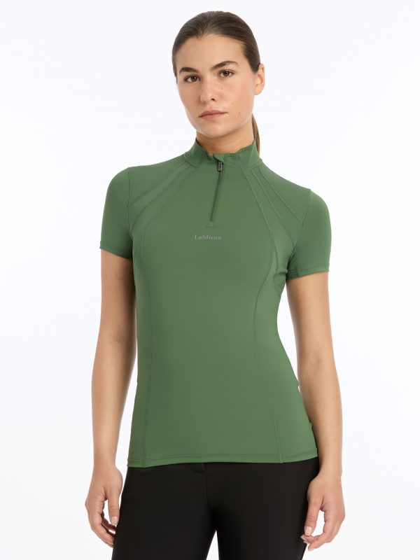 Mia Mesh Short Sleeve Base Layer Hunter Green