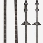 Magna Grip Rubber Reins Brown/Brass
