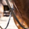 Leather Laced Reins Black/Silver - Imagen 3