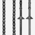 Leather Laced Reins Black/Silver