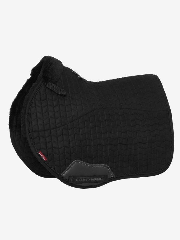 Merino+ Half Lined Suede EuroJump Square Black/Black