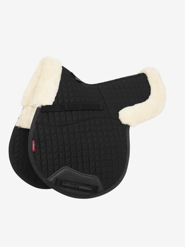 Merino+ Half Lined GP Numnah Black/Natural
