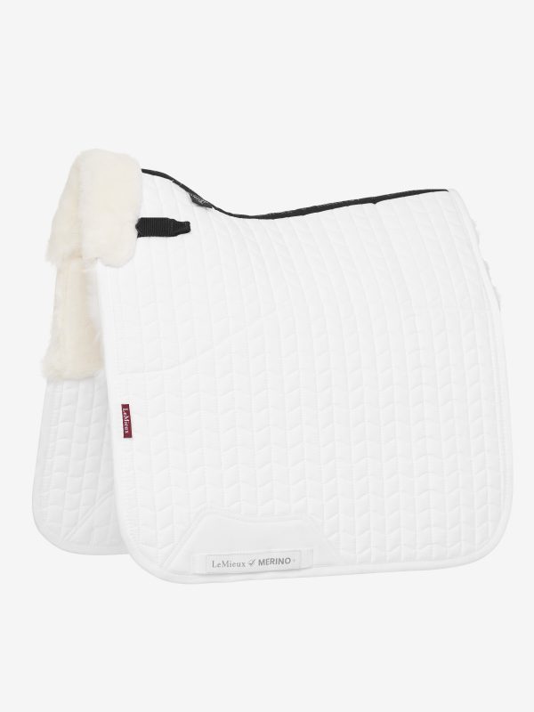 Merino+ Half Lined Dressage Square White/White