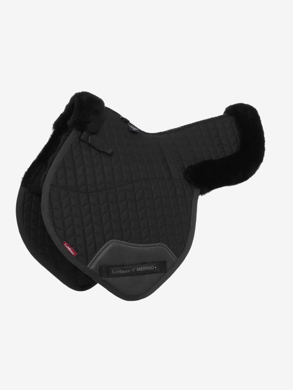 Merino+ Half Lined Close Contact Numnah Black/Black