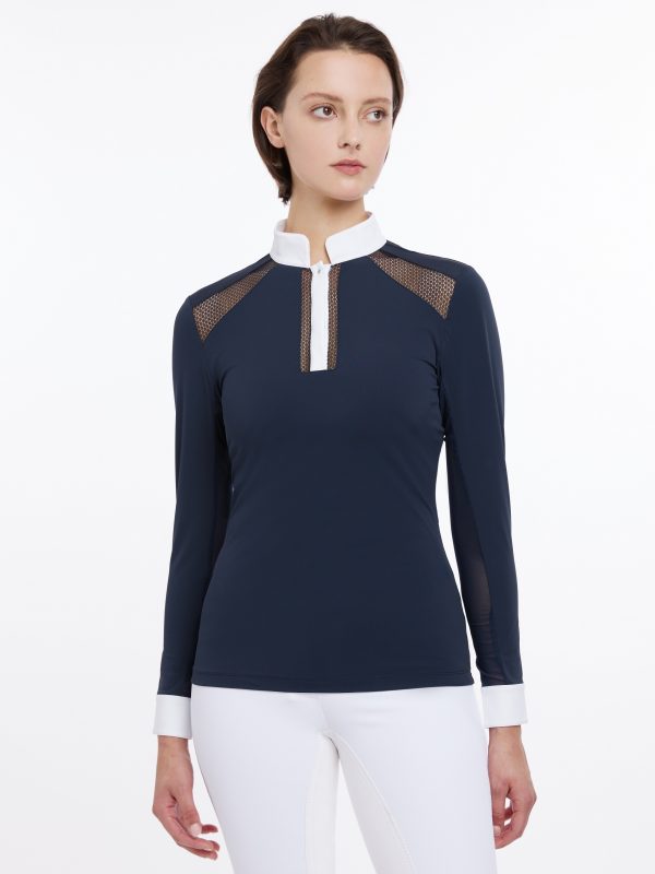 Camille Long Sleeve Show Shirt Navy