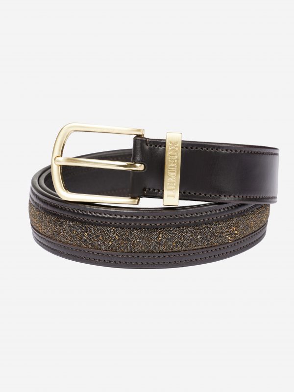 Crystal Insert Belt Brown
