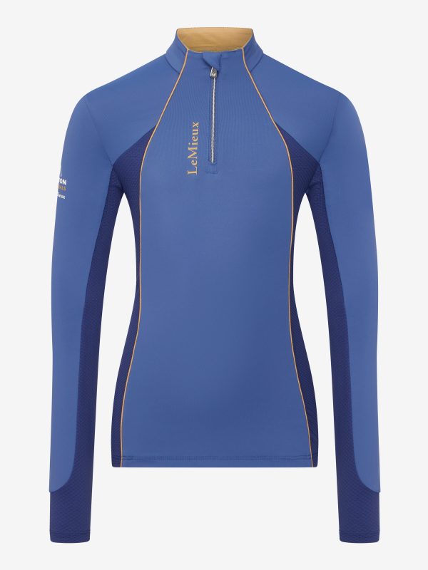 Badminton Young Rider Base Layer Blue