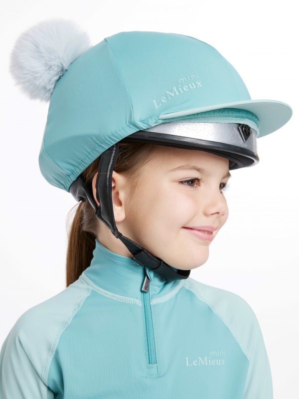 Mini Double Pom Hat Silk Lagoon