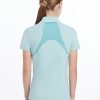 Young Rider Short Sleeve Mia Mesh Base Layer Aqua - Imagen 2