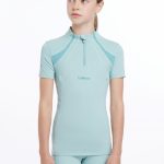 Young Rider Short Sleeve Mia Mesh Base Layer Aqua