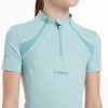 Young Rider Short Sleeve Mia Mesh Base Layer Aqua - Imagen 3