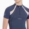 Young Rider Short Sleeve Mia Mesh Base Layer Dusk Blue - Imagen 3