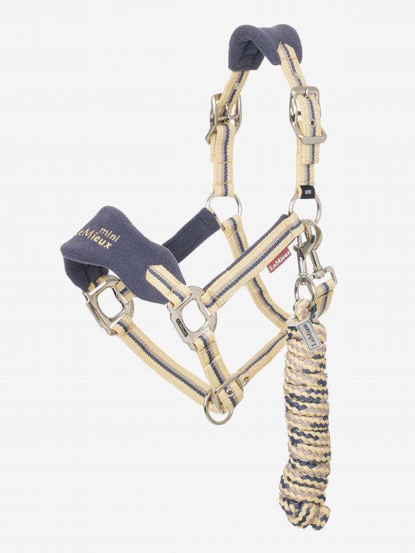 Mini Vogue Headcollar & Leadrope Dusk Blue