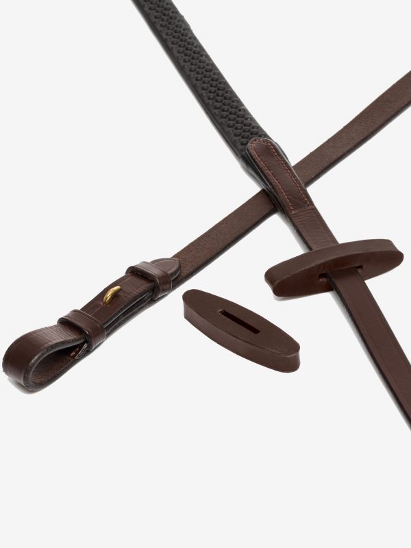 Rubber Rein Stoppers Brown
